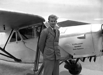  Jimmy Melrose and his de Havilland DH.80 Puss Moth at Mildenhall 