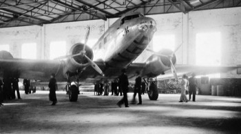 The KLM 'Uiver' DC-2 in the hangar at Laverton (State Library VIC) 