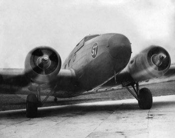  The Boeing 247D 'Warner Bros Comet' taxiing at Mildenhall 