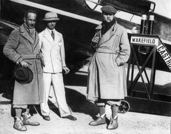  Tom Campbell Black and Charles Scott with their DH.88 'Grosvenor House' at Allahabad, India 